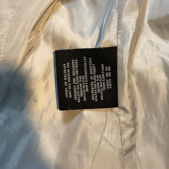 Cole Haan Woman Wool Coat Mid-length Size 6 Gray Belted Asymmetrical Zip Lined‎ - Picture 5 of 13